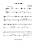 Clair de Lune - easy piano/early intermediate